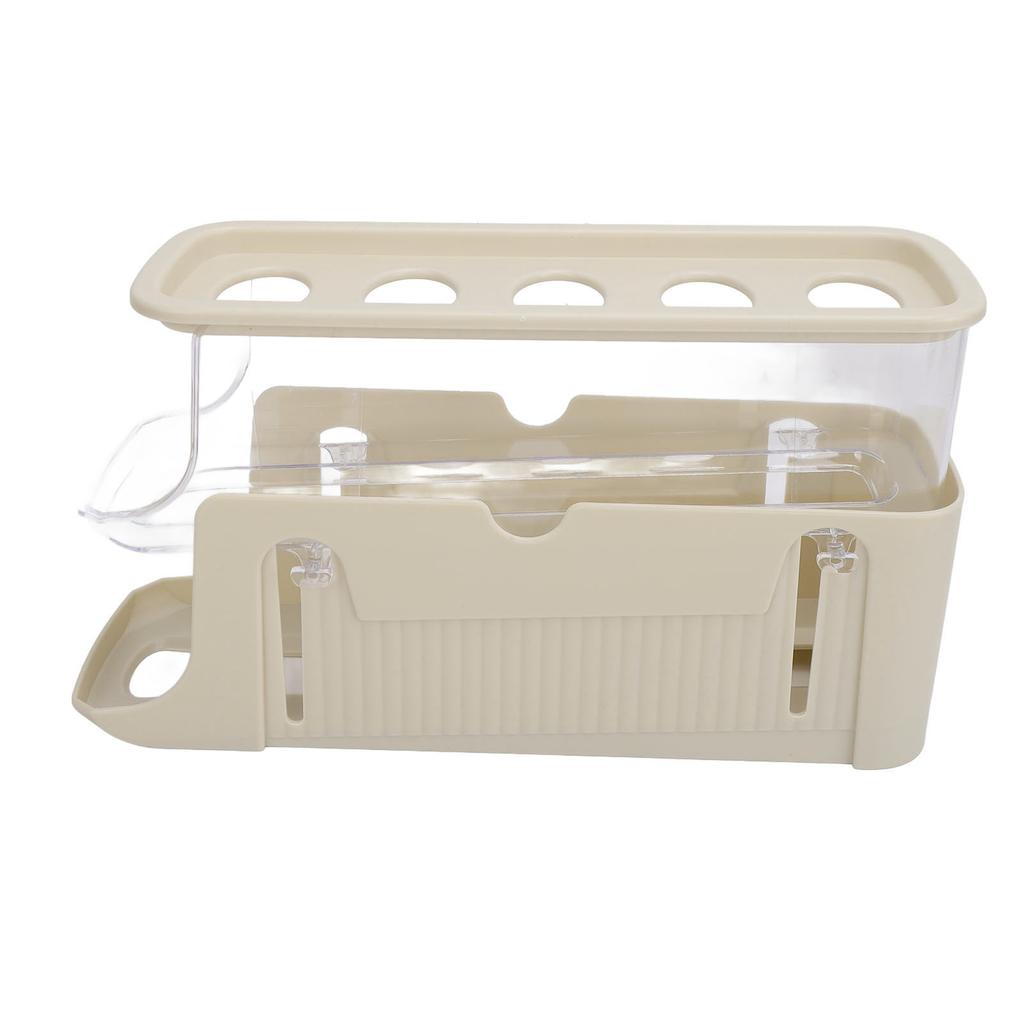 Rolling Egg Dispenser for Refrigerator Space Saving 2 Tier Automatic Egg Storage Container