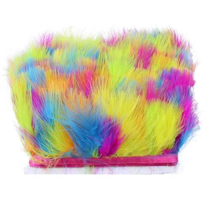 1Meter Marabou Feathers Tassel Fringe Trim Turkey Feather Tape Ribbon Clothes Sewing DIY Clothing Accessories Wedding Decoration