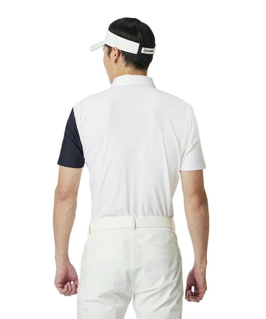 TaylorMade Color Block S/S Polo Shirt, Beige, Size M, Men's, 2025SS UN631