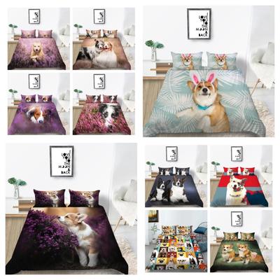 New Fashion 3D Dogs Peinted Duvet Cover Sets Home Bedclothes Creative Print Bedspread Comforter Duvet Cover Woman Man Single Double King
