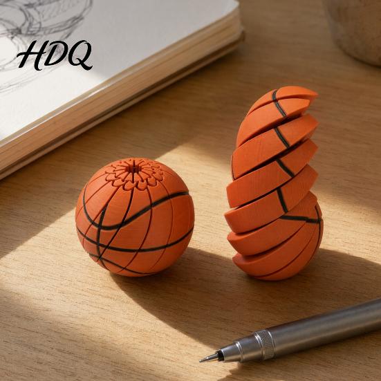 Fidget Gadget Stress Relief Toy 3D Printed Anxiety Design Twist And Sphere Toy Rotate Portable Interactive Decompression for Teens Adults
