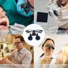 Niceden 2,5X 3,5X LED Dental Lupe Ultraleichte Binokulare Vergrößerungsbrille Zahnarzt Chirurgische Dentalbrille für Dentalchirurgie Winkel