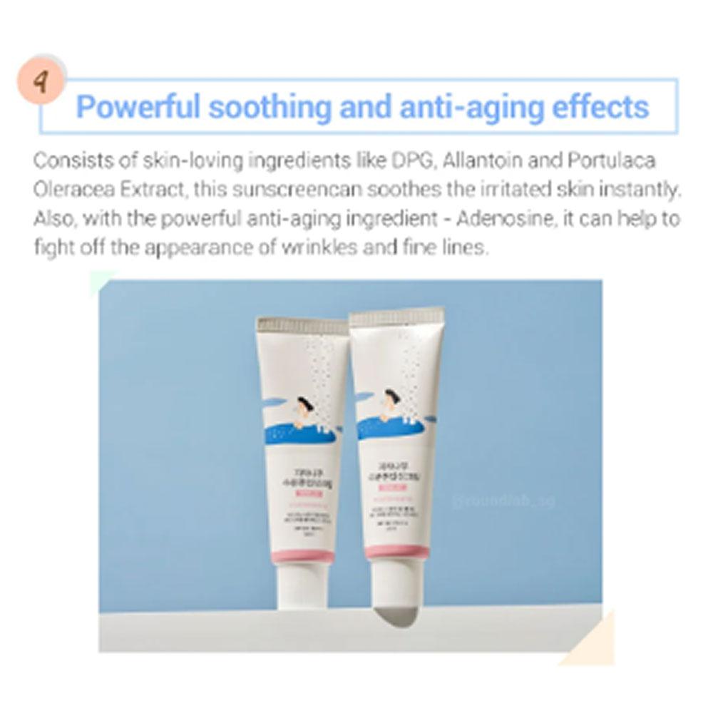 ROUND LAB Birke Feuchtigkeitsspendender Ton-Up Sonnenschutz 50ml (SPF50 +)