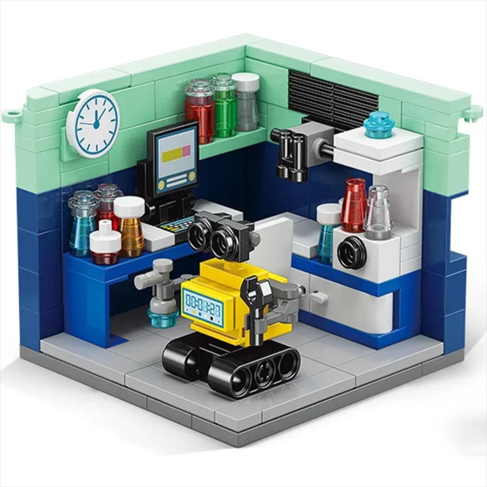 1 Stk. Mini Street View Dreams Haus Rennwagen Arzt Maler Musiker Wissenschaftler Konditor Kameramann Astronaut Bausteine