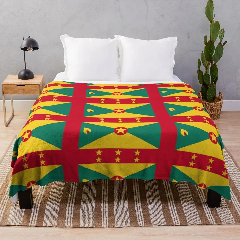 

Grenada flag Throw Blanket Winter beds Single Thermals For Travel Retros Blankets# 75X95CM серый