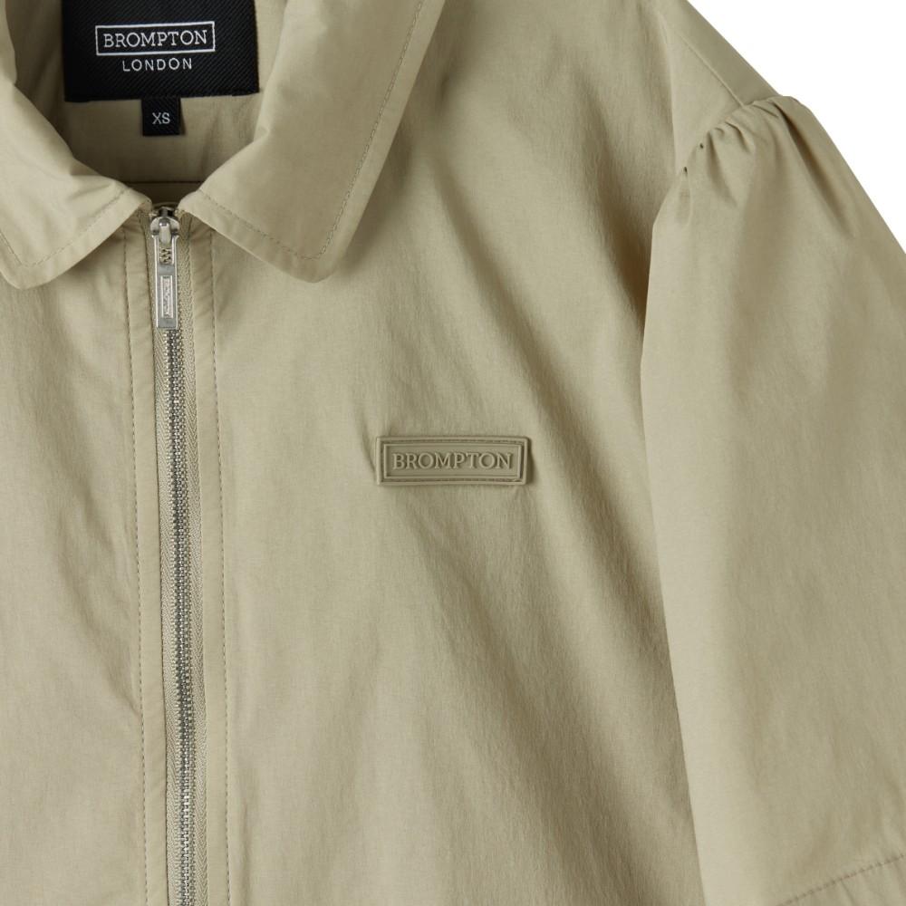 BROMPTON LONDON W Coolwave Half Zip T-Shirt - Beige (P252Wpl186)