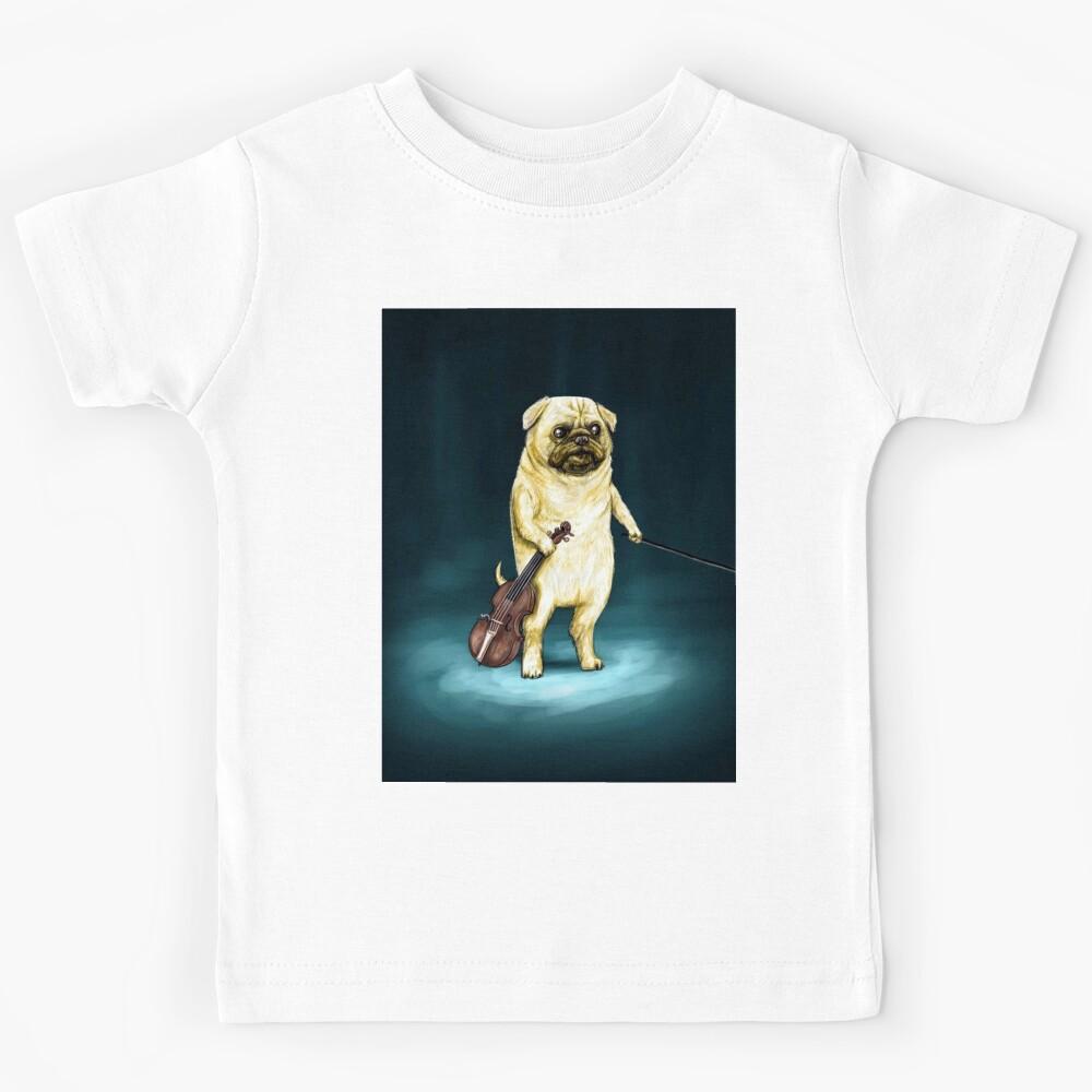 Pug and Violin Kids T-Shirt 160