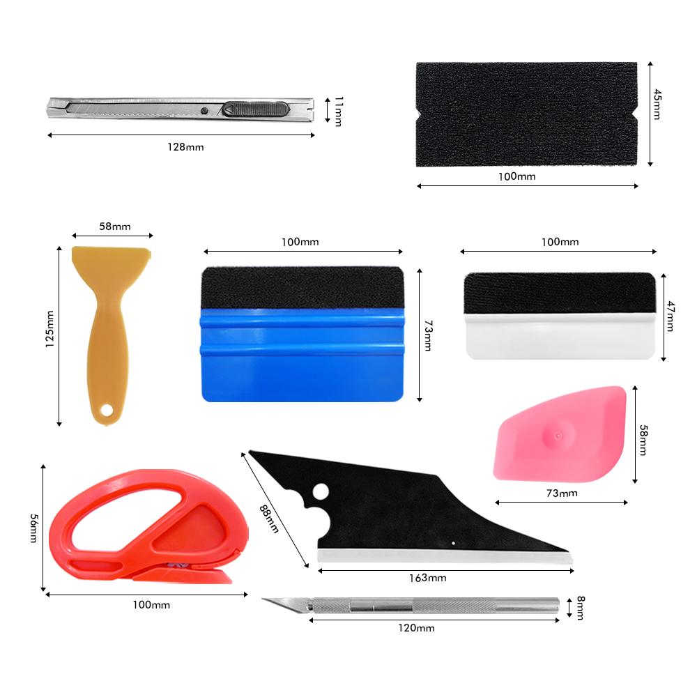 Car Film Wrap Tool Kit Vinyl Squeegee Window Film Tool Kit Can Be Used for Truck  Auto Motorcycle Film Car Accessories