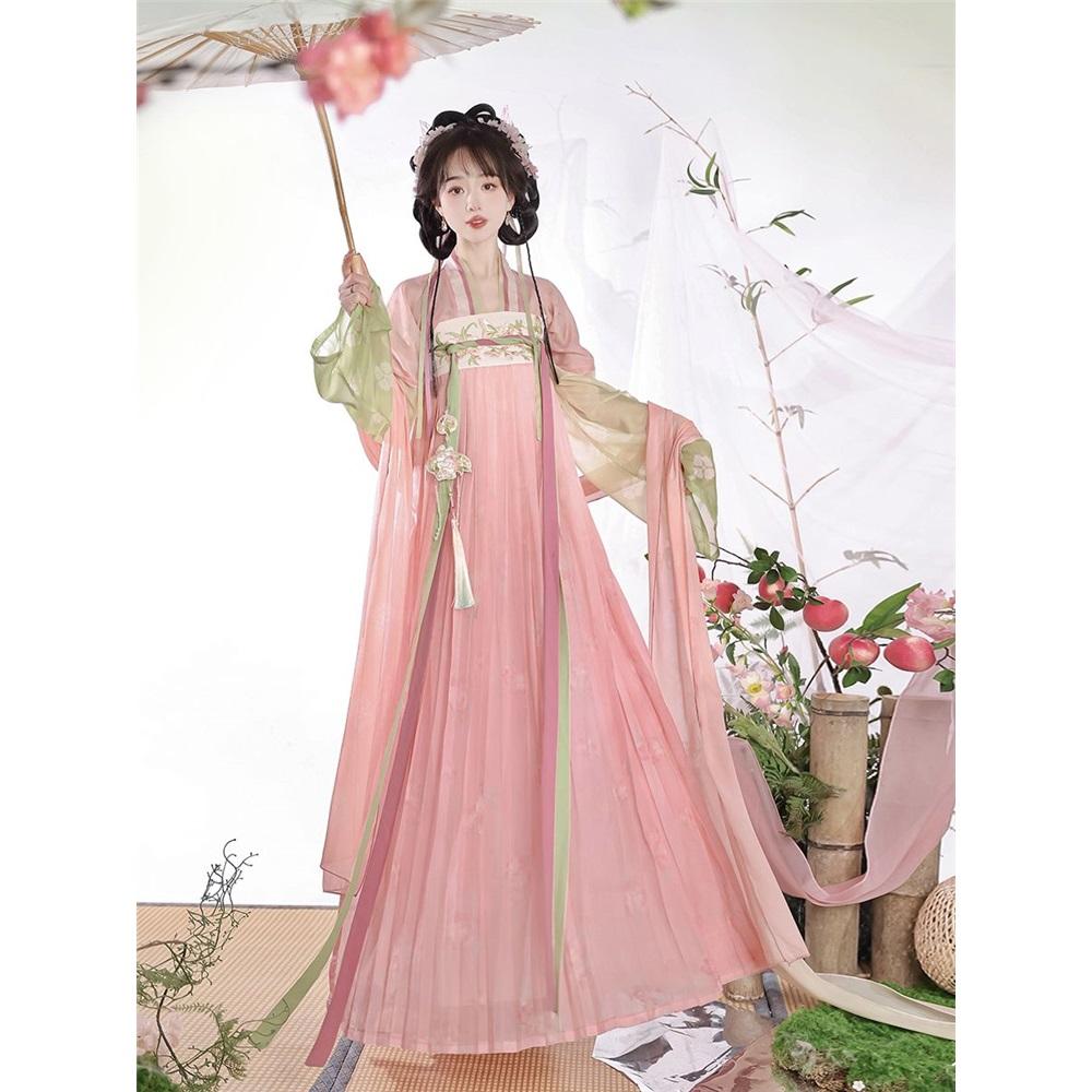 Chuntao Chinese Tang Dynasty Style Chest-length Skirt Embroidery Modified Daily Suit For Women