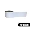 1Pc White Carbon Fiber Car Door Sill Scuff Cover Anti Scratch Sticker 10x300cm