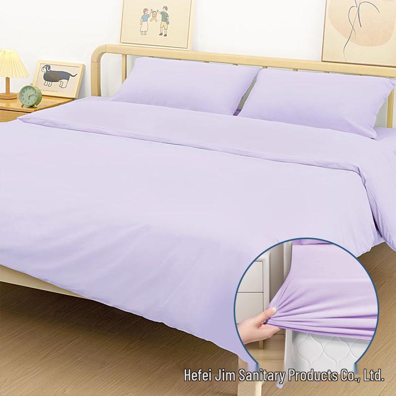 Set di biancheria da letto usa e getta portatile da viaggio: Lenzuolo Matrimoniale Spesso, Anti-Sporco e Copripiumino Colorato.