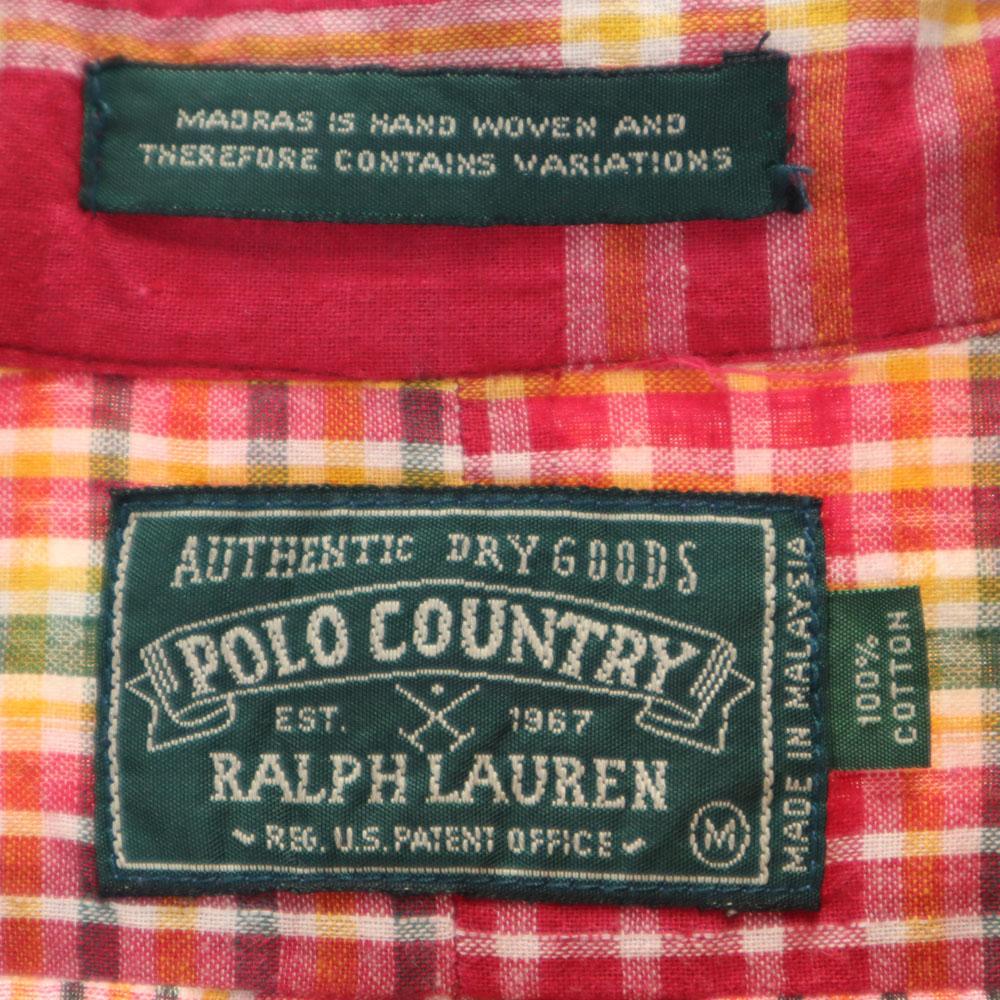 POLO COUNTRY 80s 90s Ralph Lauren Vintage Old Check Pattern Long Sleeve Button Down Shirt Men's Used