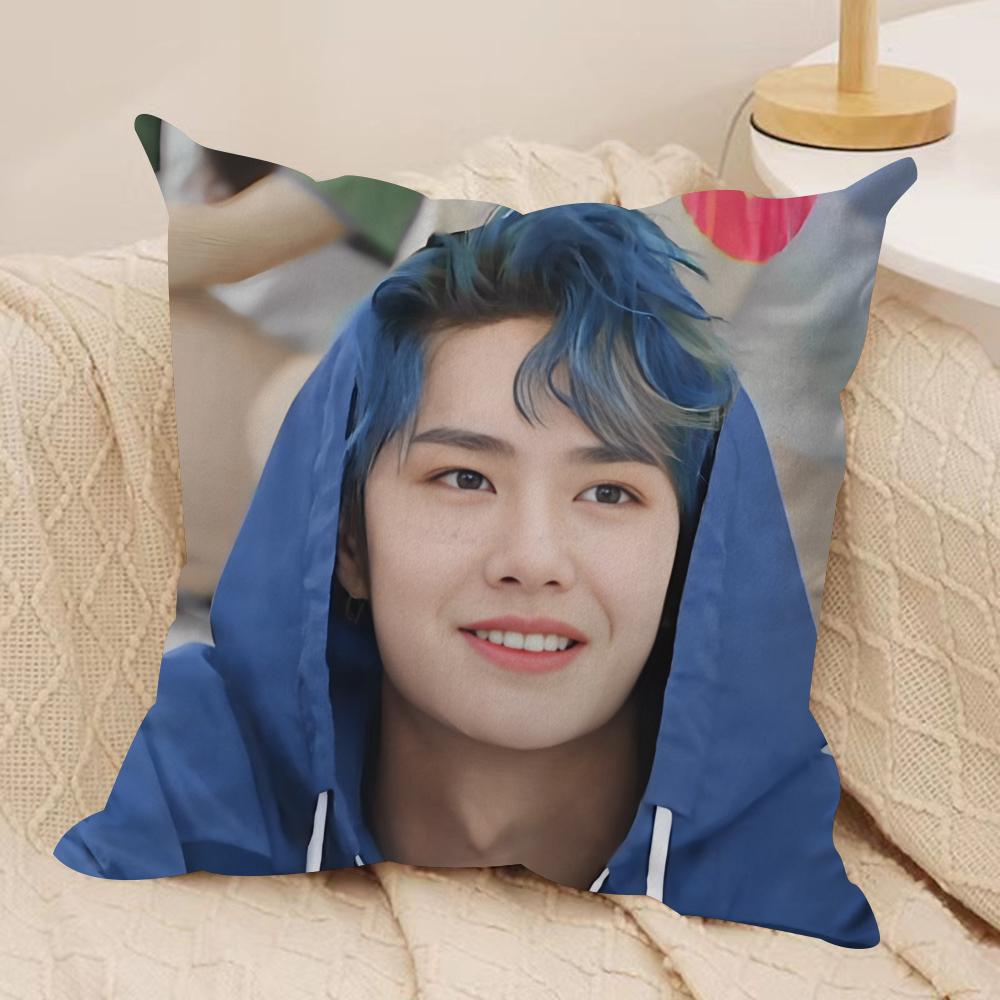 Cool WWang Yibo Cushion Cover Short Plush Doublesided Print Square Throw Pillow Covers Sofa Home Cushion Decor
