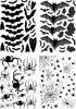 Halloween Decor Wall Window Stickers,112 PCS Bat & Spider Self Adhesive Decals,4 Sheets Black DIY Ornaments For Home Indoor Party Layout Decoration