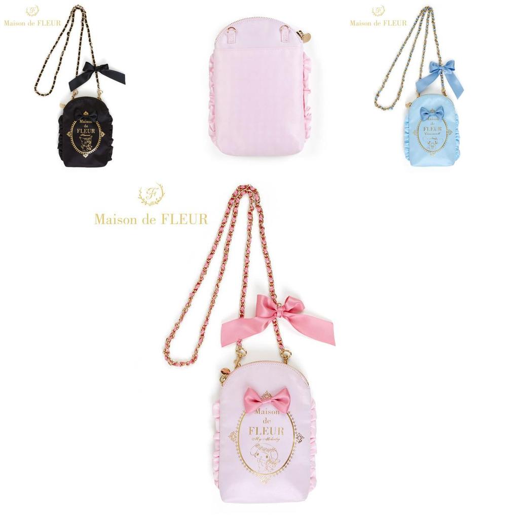 Stylish Meiluyu Guifugou Kluomi Chain Mobile Bag Black Round Shape Card Slot Pu Leather