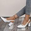 Mode 2025 Neue Sommer Elegante Eckige Zehen Hohe Absätze Damenmode Damen Slingback Pumps Übergröße Bürokleid Sandalen Damen