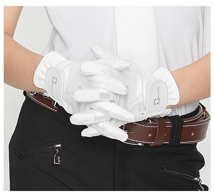 Kids' Four Seasons Equestrian Gloves - Non-slip, Wear-resistant, Unisex Horse Riding Gear in White