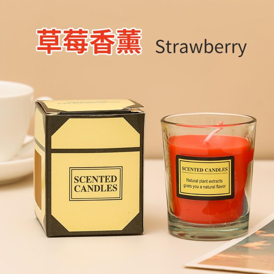 1pc Windproof Transparent Glass Cup Scented Candle - Soybean WaxSmokeless candle , Indoor/Outdoor, Wedding, party with Gift Box