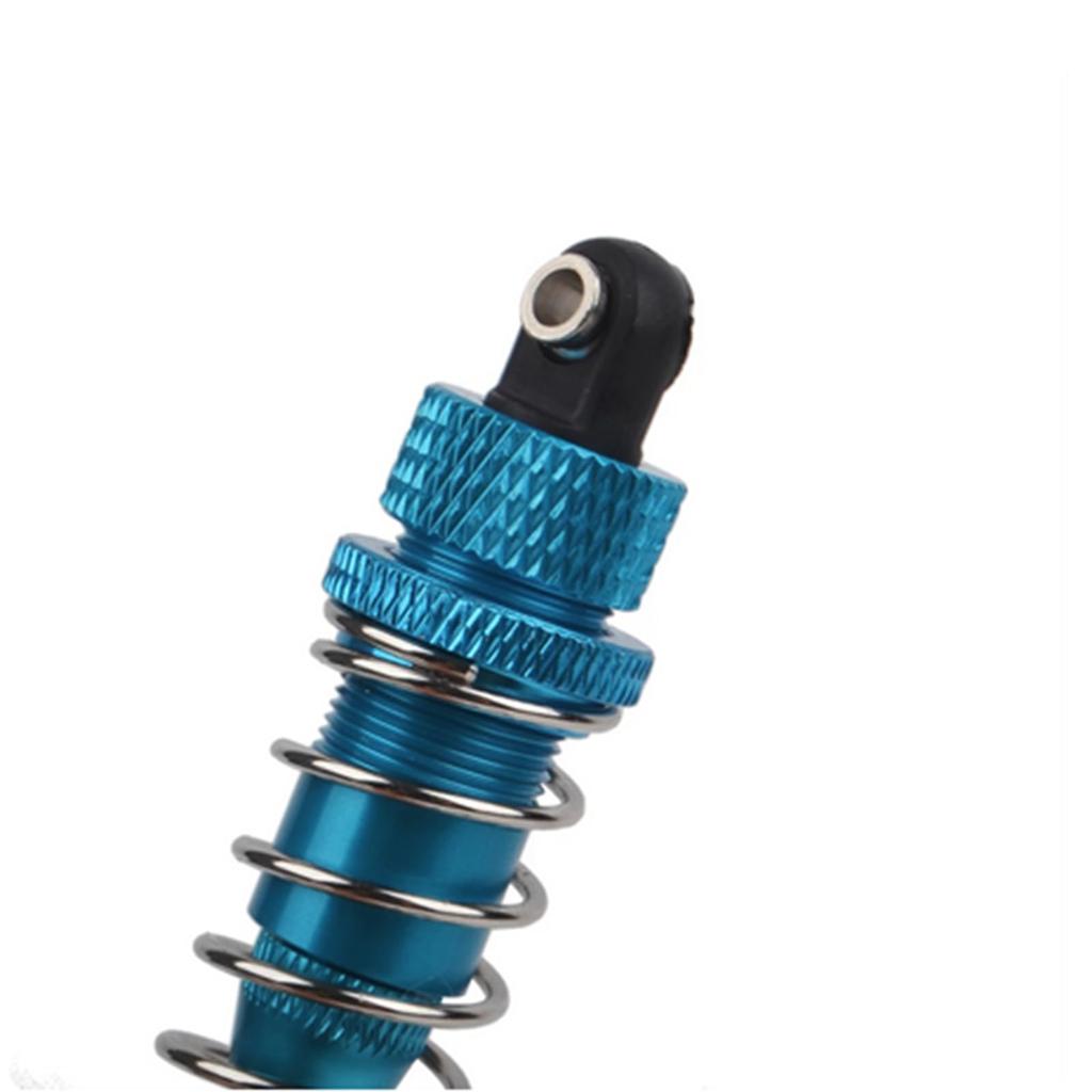 XBERSTAR 1/10 RC Front and Rear Shock Absorbers, 4-Pack Aluminum Shock Absorbers for Tamiya DT-02, DF-02, DT-03, TT-02B 1/10 RC Upgrade Parts (Blue)