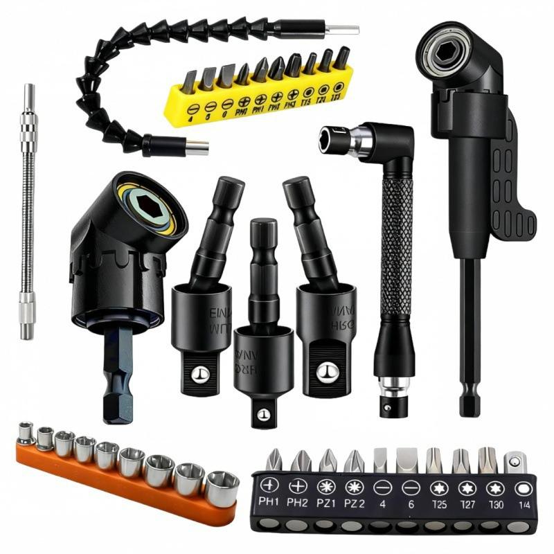 GeiBei 105° Bend Screwdriver Direction Changer with Hex Shank for Electric Drills