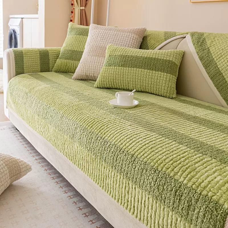 

Winter Thickened Plush Sofa Cushion Modern Luxury Non Slip Cover Anti Cat Scratch Soft Comfortable 70*70