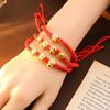 Pulsera Festiva del Nuevo Año Chino Serpiente Roja del Zodiaco, Pulsera de la Suerte Nafu, Cuerda de Mano Tejida para Hombres y Mujeres, Cuerda Roja Ajustable de Regalo