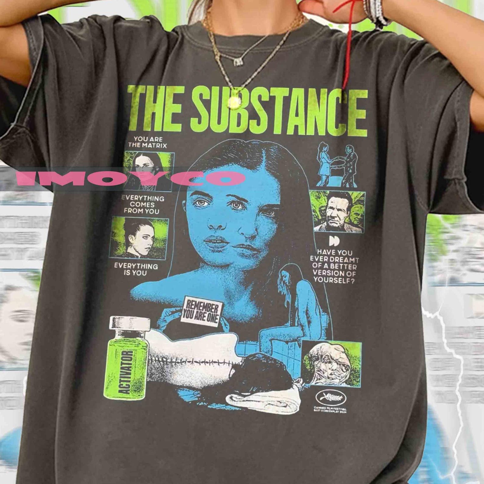 Vintage The Substance Movie T-Shirt, Unisex Graphic Tee 2XL