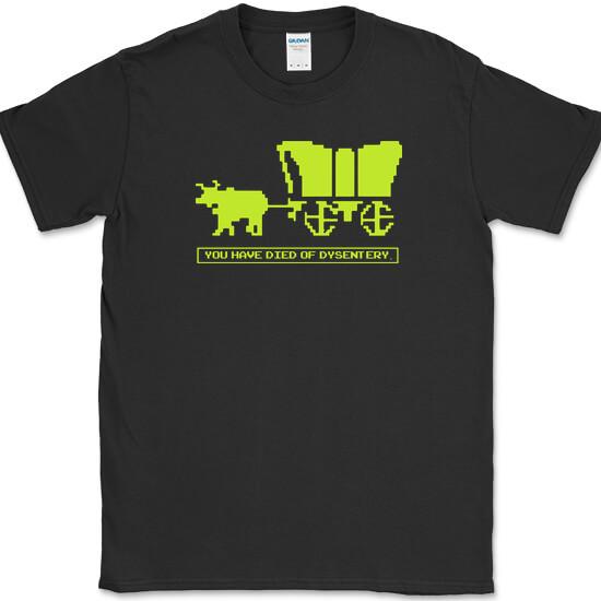 You Have Died of Dysentery T-Shirt Funny Oregon Classic Game Trail Tee S