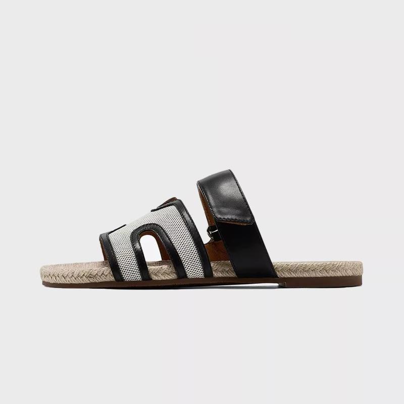 Fashion Woven Style Slippers Women's Summer New Beach Shoes Casual Hollow Second Uncle Cool Slippers