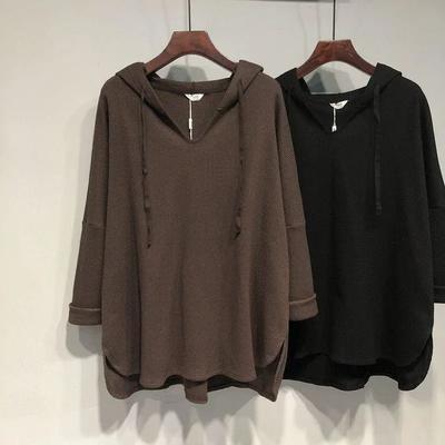 Sweatshirt for Women Oversize Hooded Thickened Loose V Neck Casual Pullover Long Sleeve Winter Sweatshirt Top