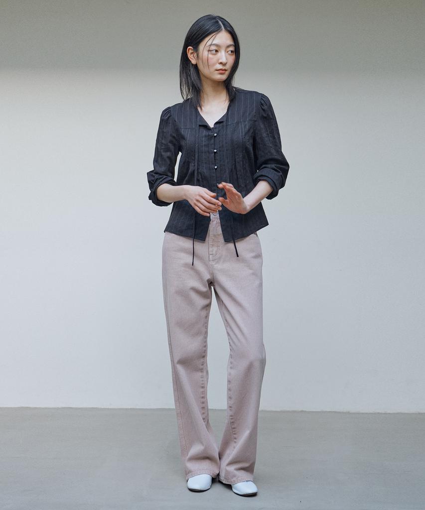 Awi Color-Dyed Straight Denim_Light Pink