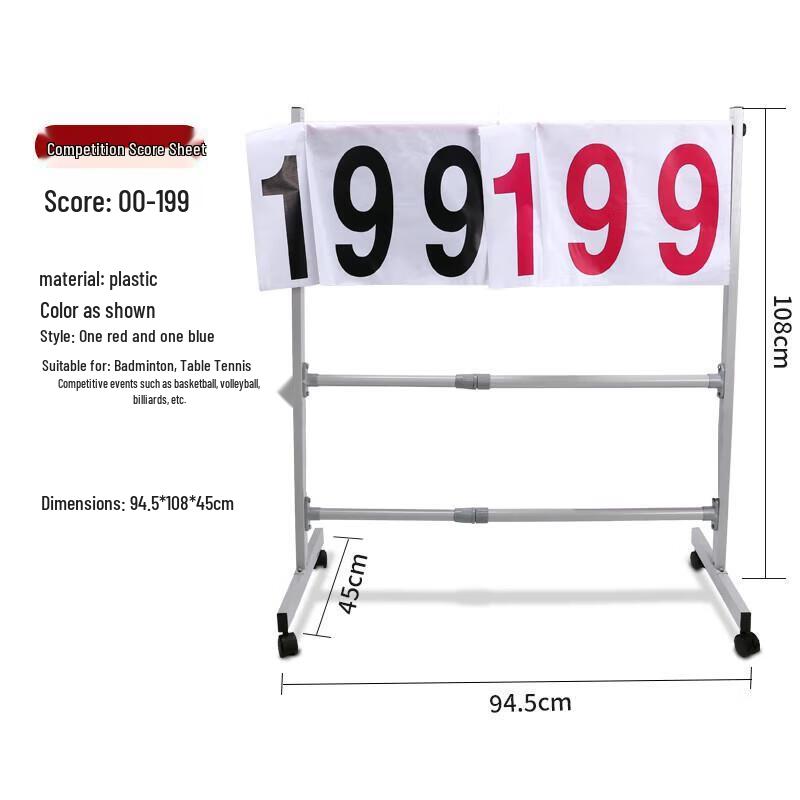 Jun Ding Ying Upgraded PVC Waterproof Basketball Flip Scoreboard