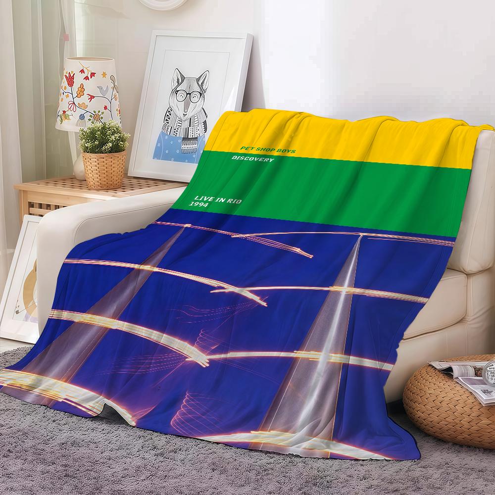 

Band P-pet Shop B-boys Blanket Warm And Soft Suitable For Bedroom Living Room Sofa Bed Office Travel Camping 30x40in