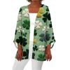 Women's Casual And Fashionable Valentine's Day  Printed Lightweight Mid Length Jacket Cardigan