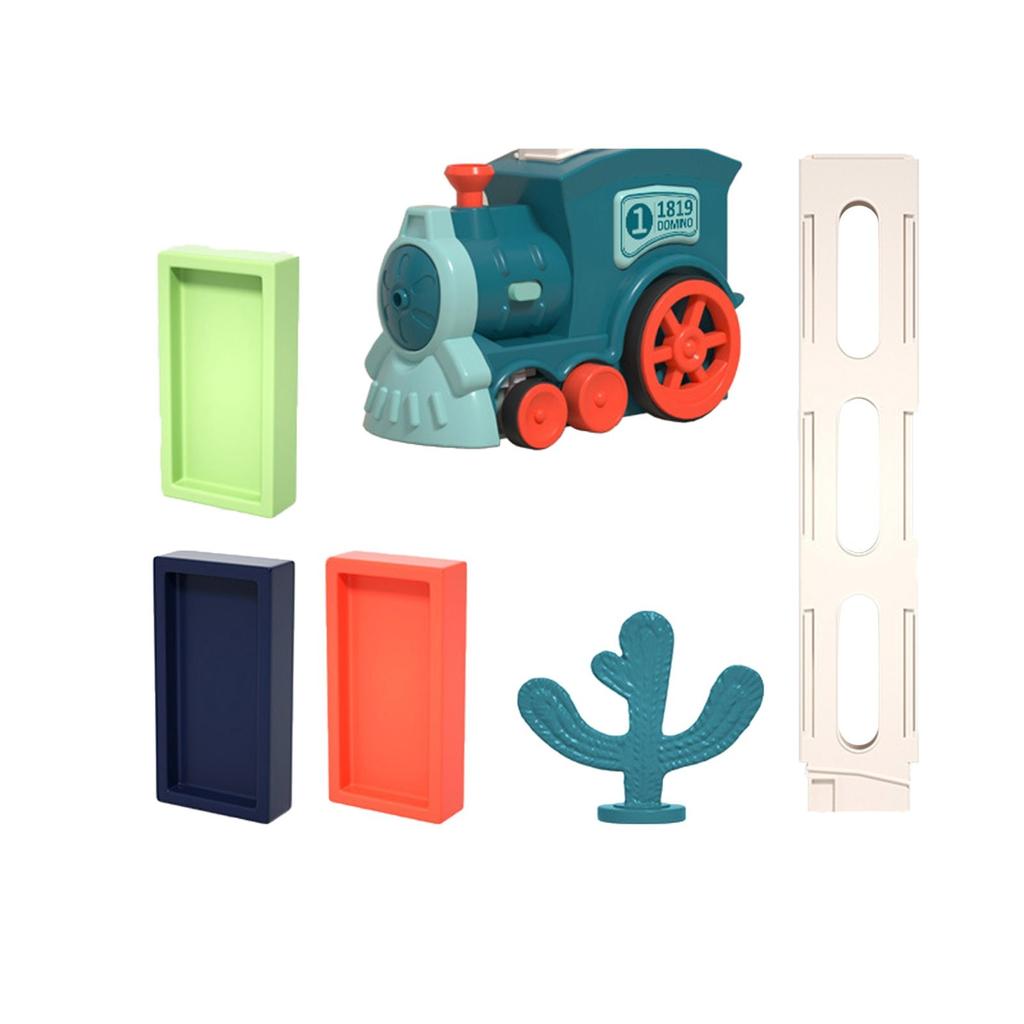 The Electric Domino Train Is Automatically Placed On The Children's Sound And Light Educational Toy Car