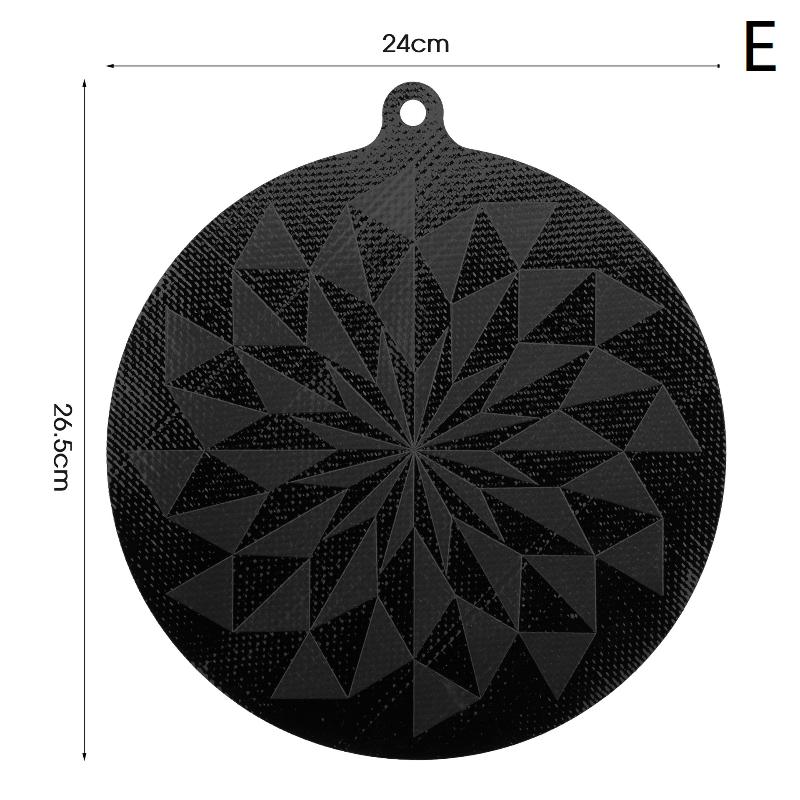 Thermochromic Induction Silicone Mat Non-slip Round 450°F Heat Resistant Cooktop Protector for Kitchen Stove E
