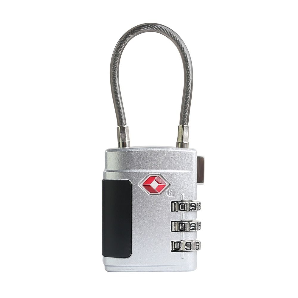Anti-theft Customs Password Lock TSA Wire Rope Padlock Portable 3 Digit Combination Lock  Travel