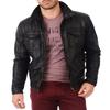 NOORA Men's Black Real Leather Jacket