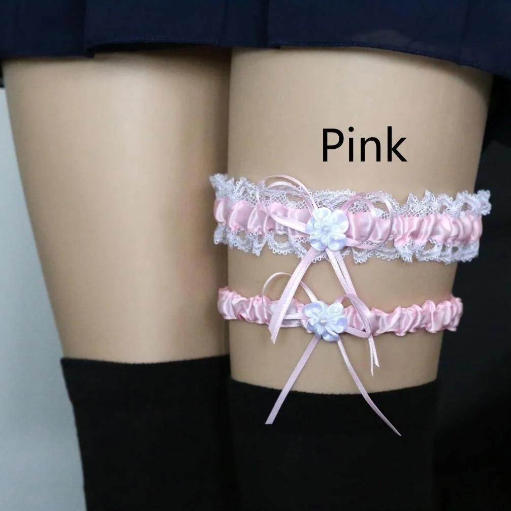 2ks/sada Bowknot krajkový podvazek Sexy svatební svatební podvazek cosplay dekor