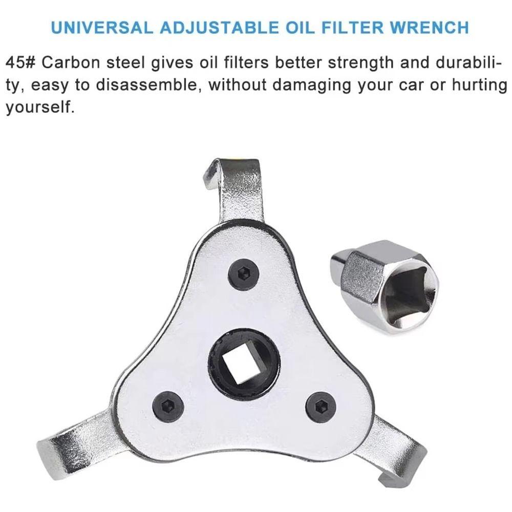 With 3 Jaw Three -claw Wrench 3Leg 2Way Universal Oil Filter Wrench  Automobiles Filters