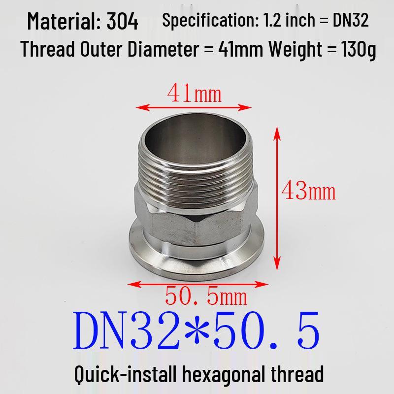 Hongshun Heavy-Duty Hex Quick Connect Stainless Steel Threaded Nipple with Chuck and Wrench Flats