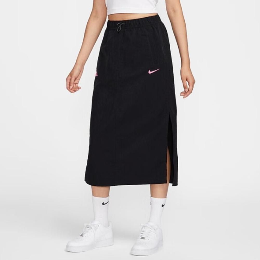 New Nike Casual Long Skirt Women's Black HM4623-010