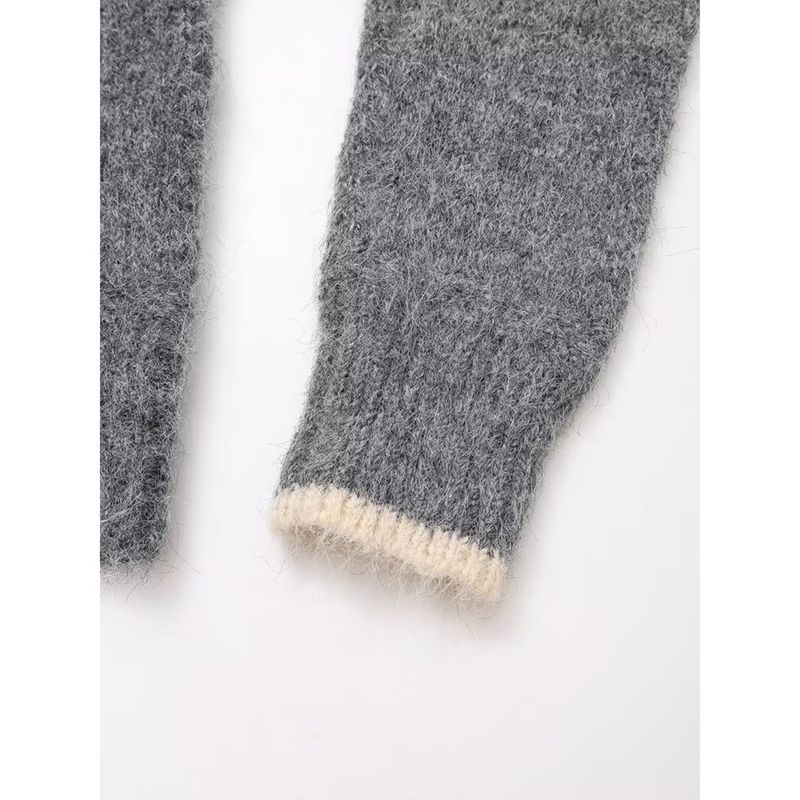 Kaslead New Arrival Women's Clothing Fashion Style Stylish Simple and Versatile Casual round Neck Long Sleeves Knitting Tops