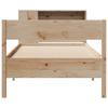Vidaxl Bed With Shelf, Without Mattress, 75X190 Cm, Pine Wood