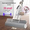 Large Absorbent Sponge Mop with Stainless Steel Handle - No-Hand-Wash Design