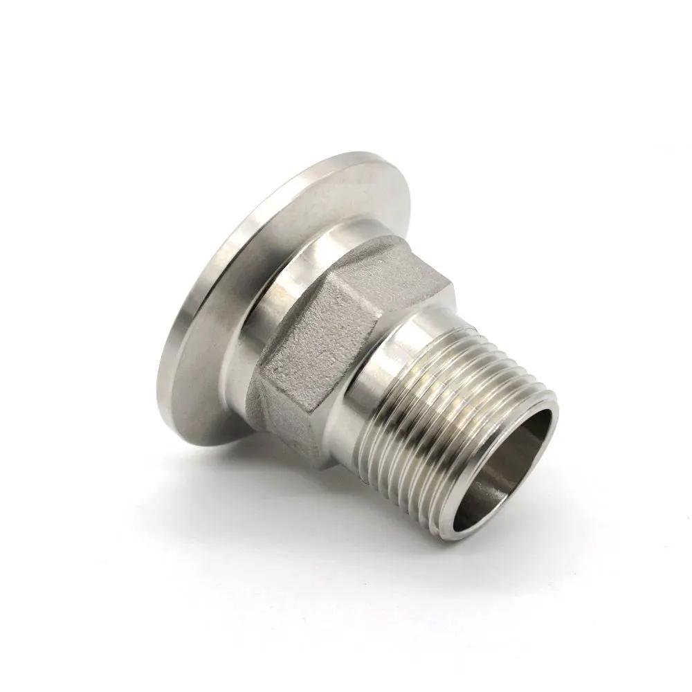 1/2" 3/4" 1" BSPT Female Male X 1.5" 2" 2.5" Tri Clamp SUS 304 Stainless Steel Sanitary Coupler Fitting Home Brewing Beer