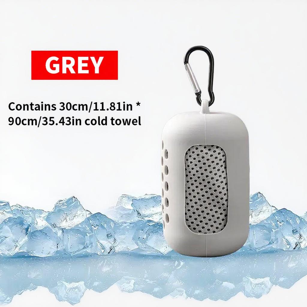 1PC 30 * 90cm toalha fria de silicone redonda, toalha de fibra ultrafina de secagem rápida, toalha de acessórios de praia, para esportes e fitness