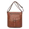 Lightweight Retro Messenger Bag Women's Bag Large Capacity Crossbody Bag PU Shoulder Bag