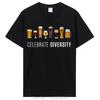 Celebrate Diversity Beer TShirt Funny Brother Summer Cotton T-shirt Beer Lover Unisex Tshirt Oversized T Shirt Streetwear