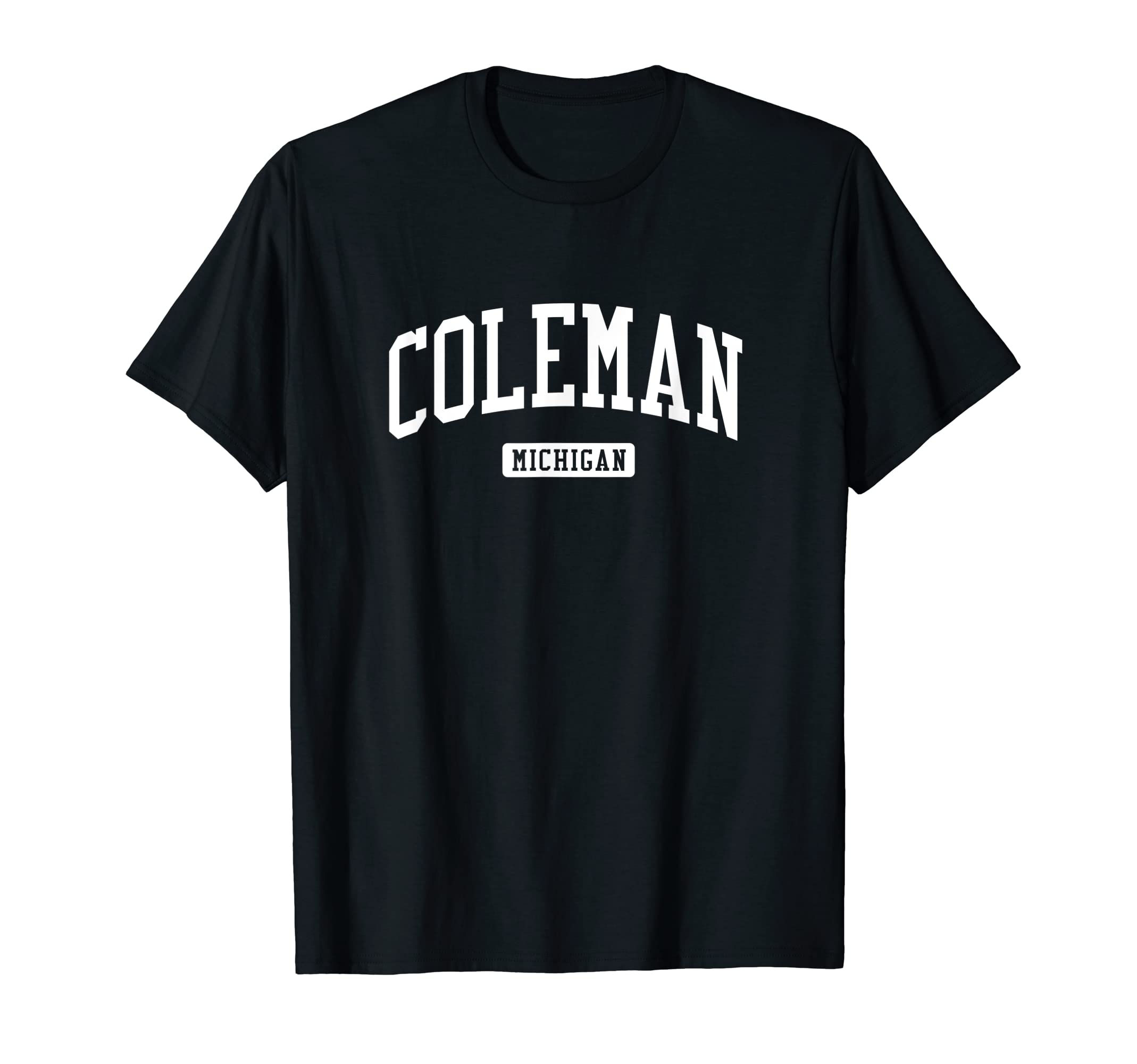 

Coleman Michigan MI Vintage Athletic Sports Design T-Shirt чёрный